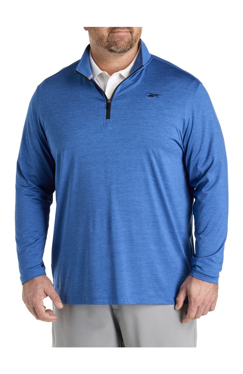 Reebok Big & Tall 1/4-Zip Performance Pullover, Main, color, Twilight Blue Heath