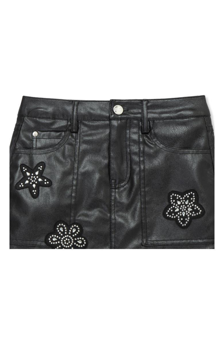 Truce Kids' Faux Leather Skort, Alternate, color, Black