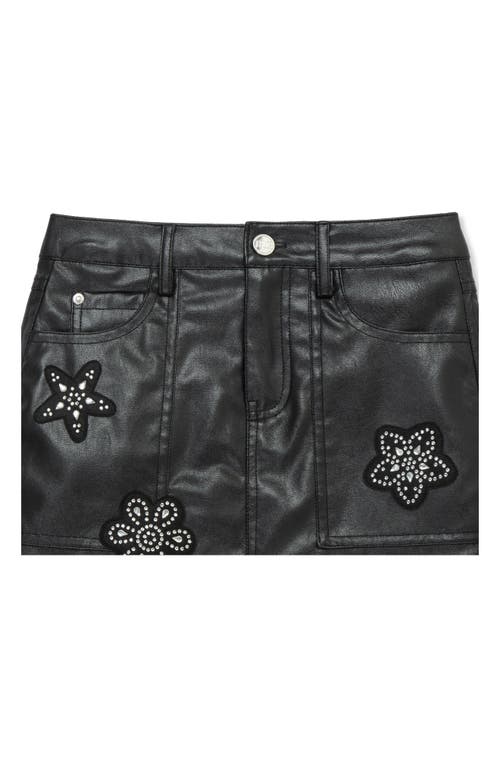 Truce Kids' Faux Leather Skort In Black