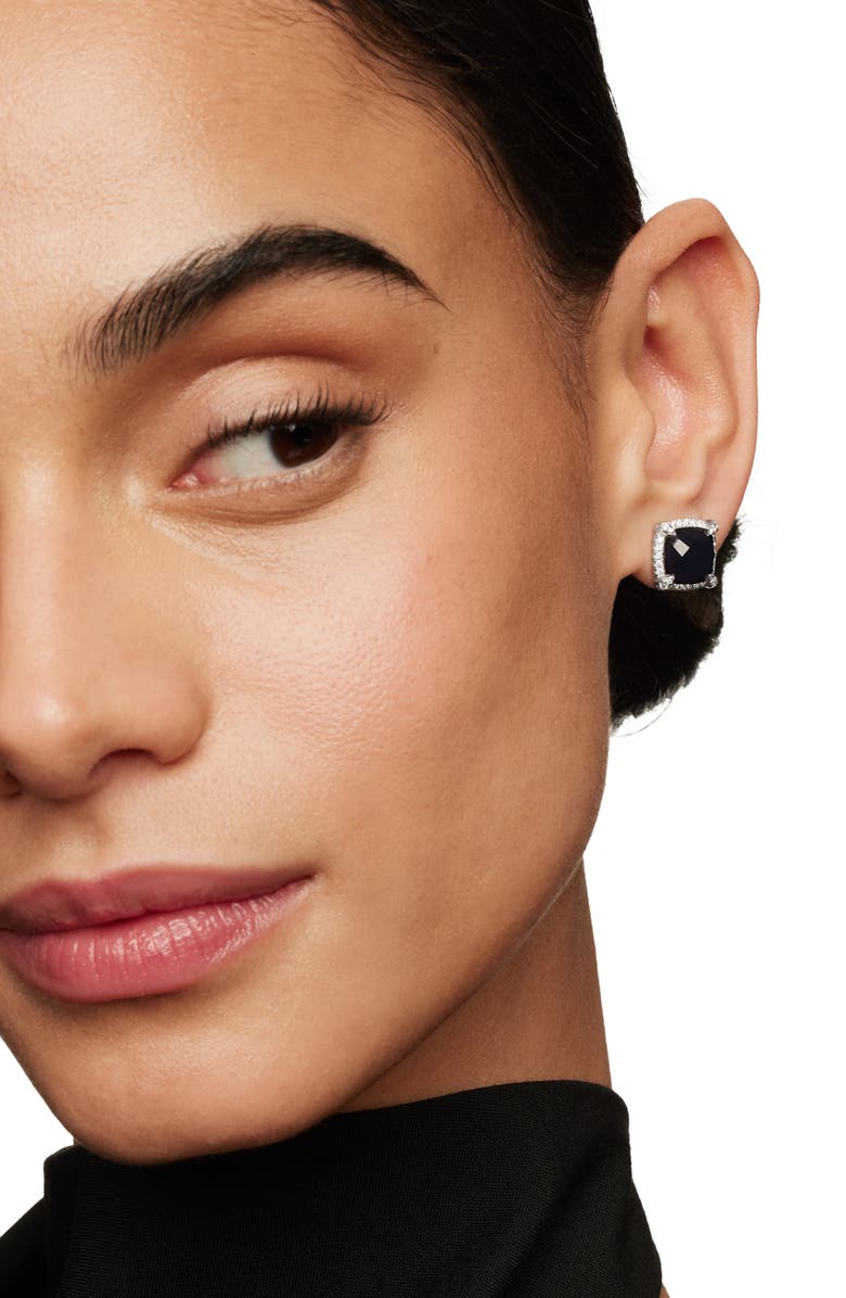 David Yurman Châtelaine Pavé Bezel Stud Earrings with Diamonds, Alternate, color,