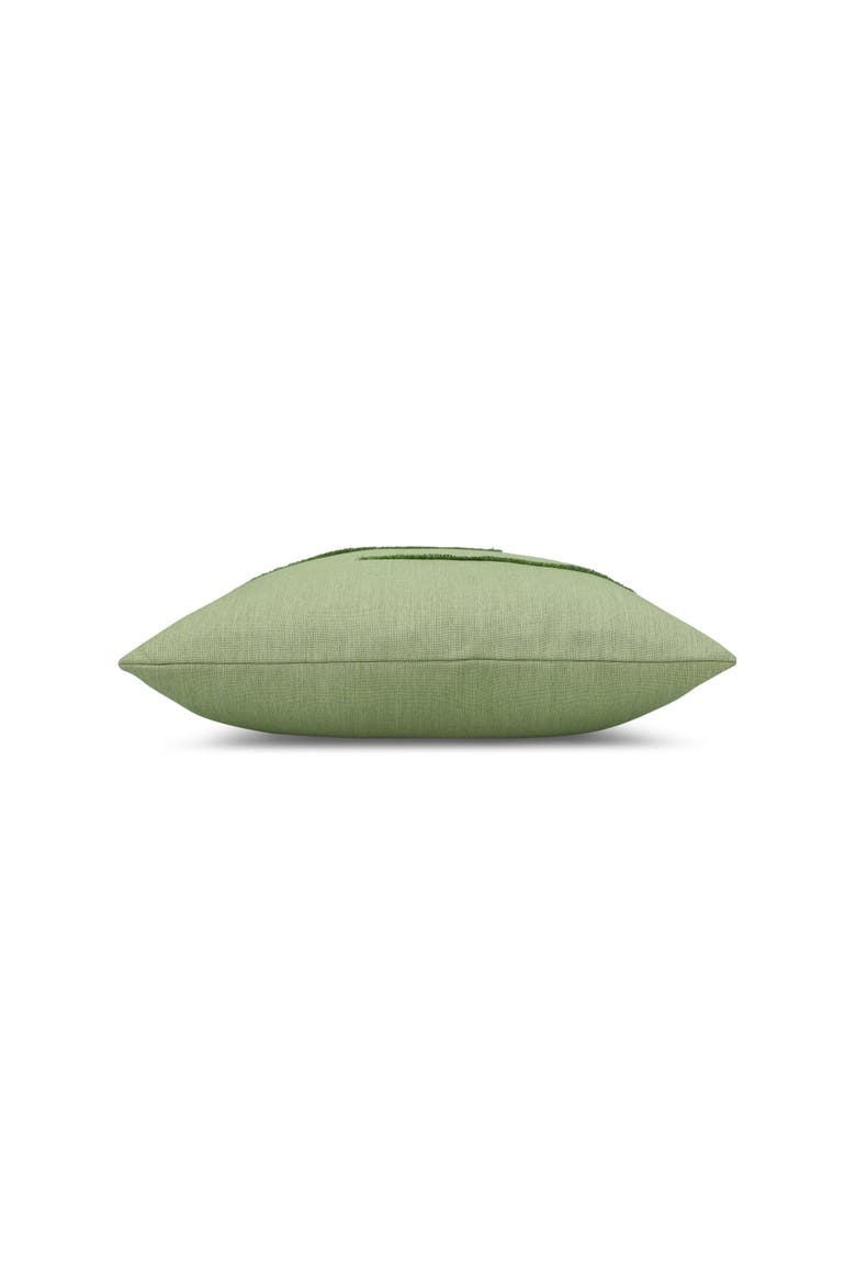 Micro Fringe Square Indoor & Outdoor Square Woven Accent Pillow with chenille accents, Alternate, color, Meadow