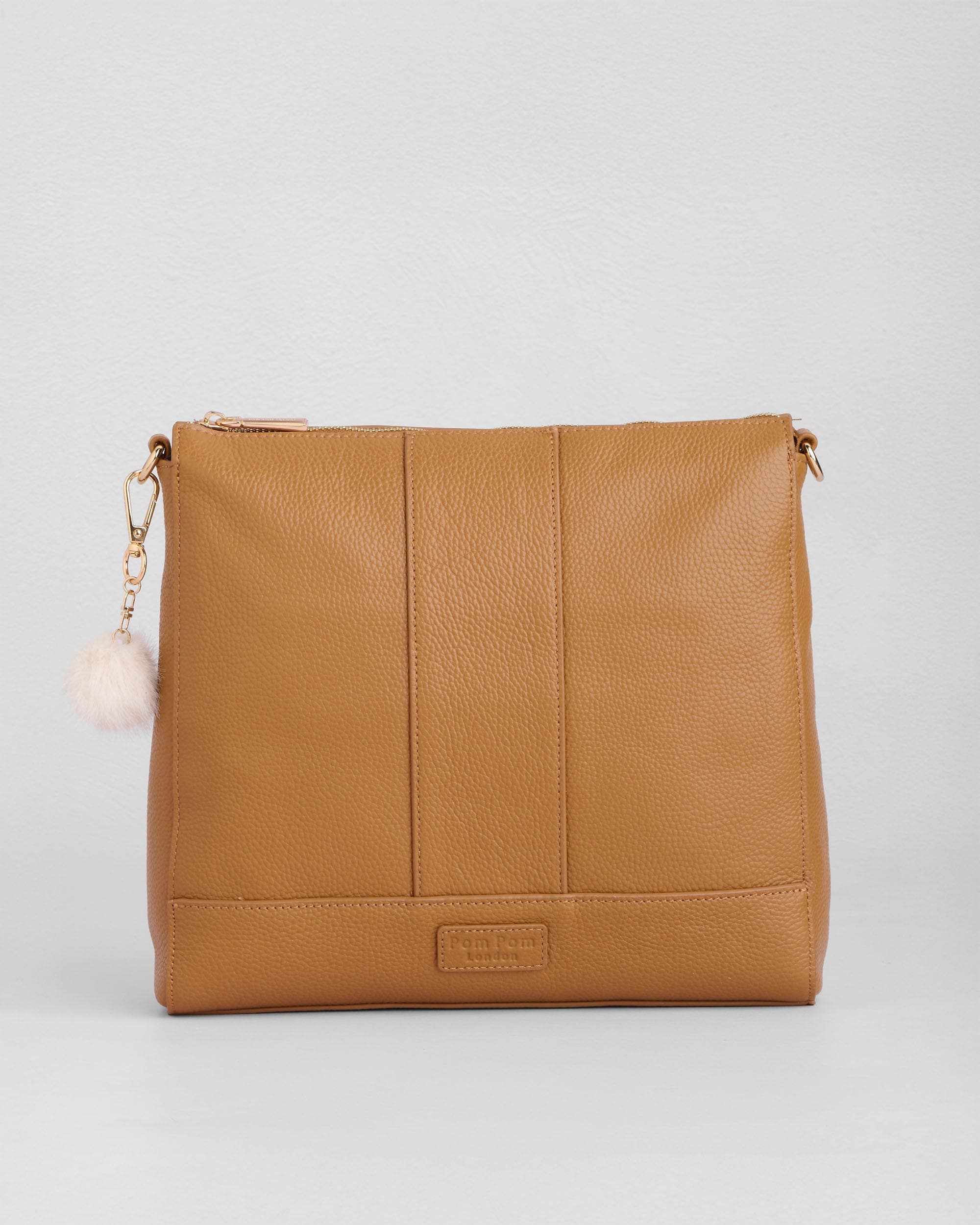 Pom Pom London Westminster Crossbody Bag, Main, color, Maple