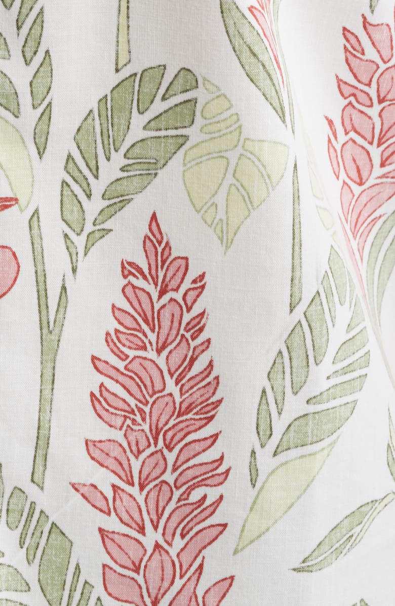 Reyn Spooner Ginger Burst Short Sleeve Button-Down Cotton Blend Sport Shirt, Alternate, color, White