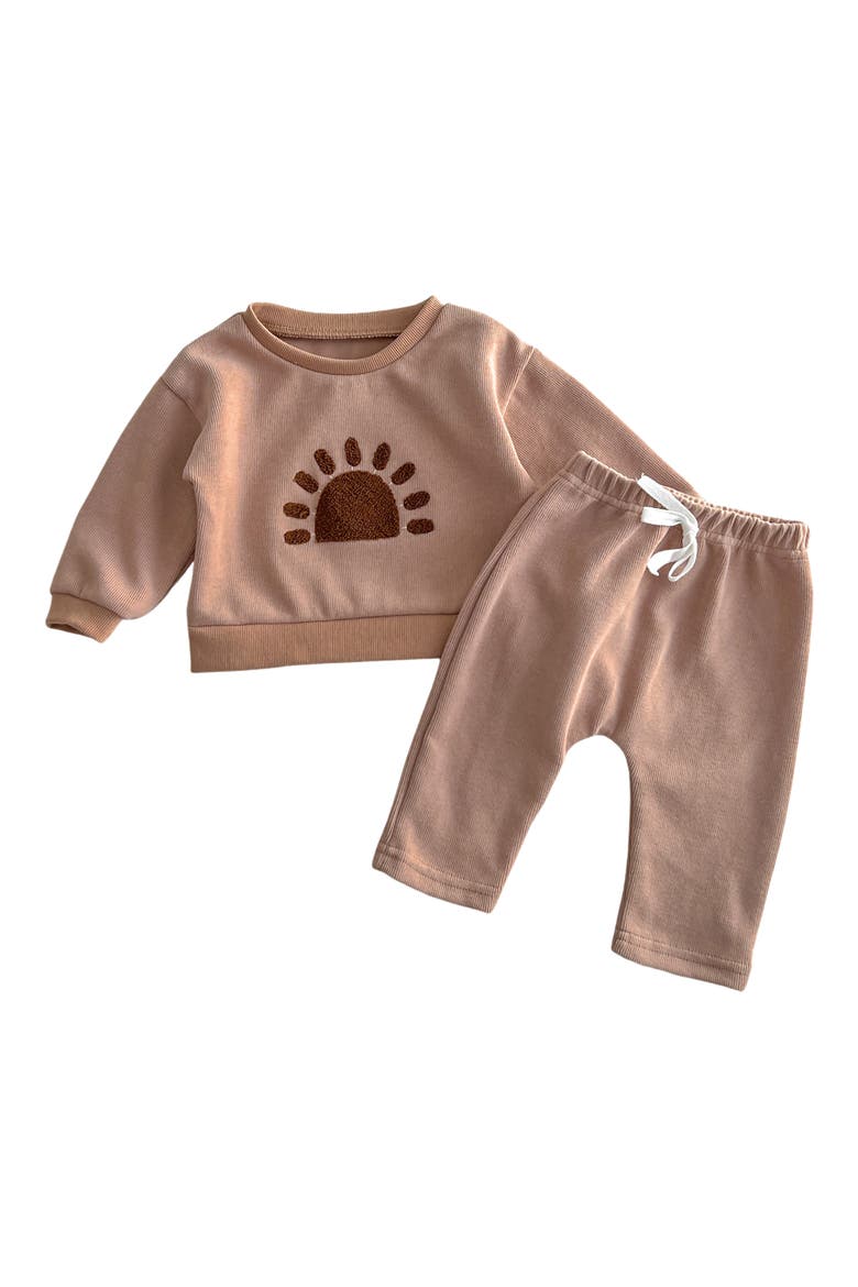 Chase Sweatshirt & Joggers, Main, color, BROWN