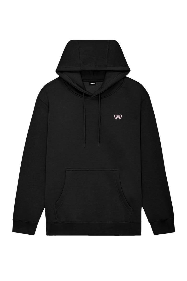 Bow All Day Midweight Hoodie, Main, color, Black