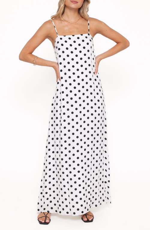 Petal & Pup Virgo Polka Dot Maxi Dress in White Polka Dot at Nordstrom, Size X-Small