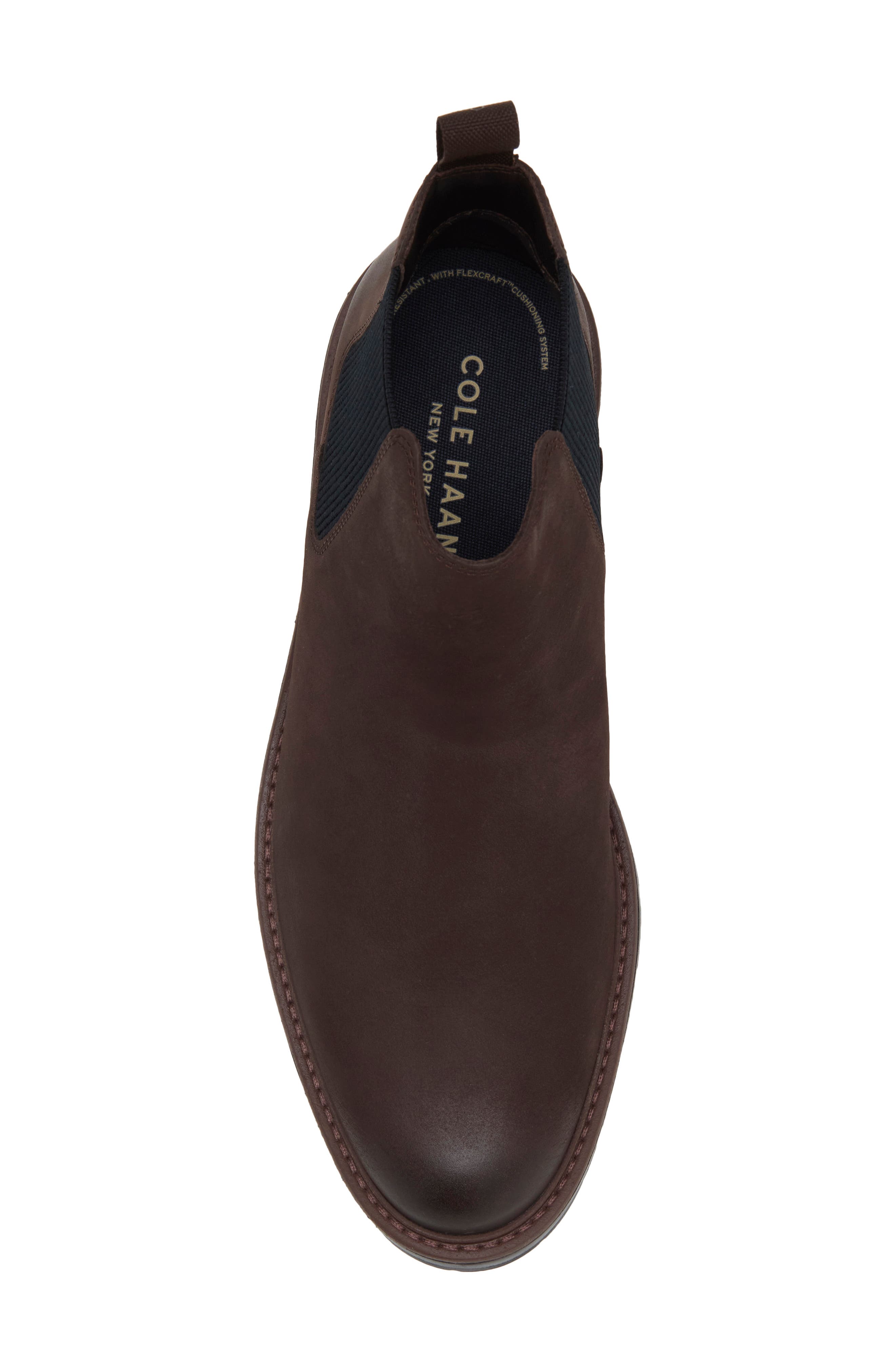 Chamberlin Grand Water Resistant Chelsea Boot, Alternate, color, DARK CHOCOLATE NUBUCK
