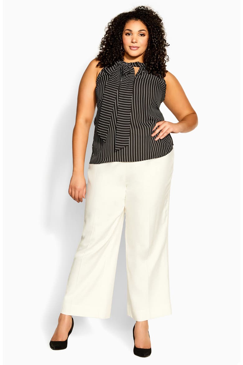 Maliyah Stripe Tie Neck Top, Alternate, color, STRIPE