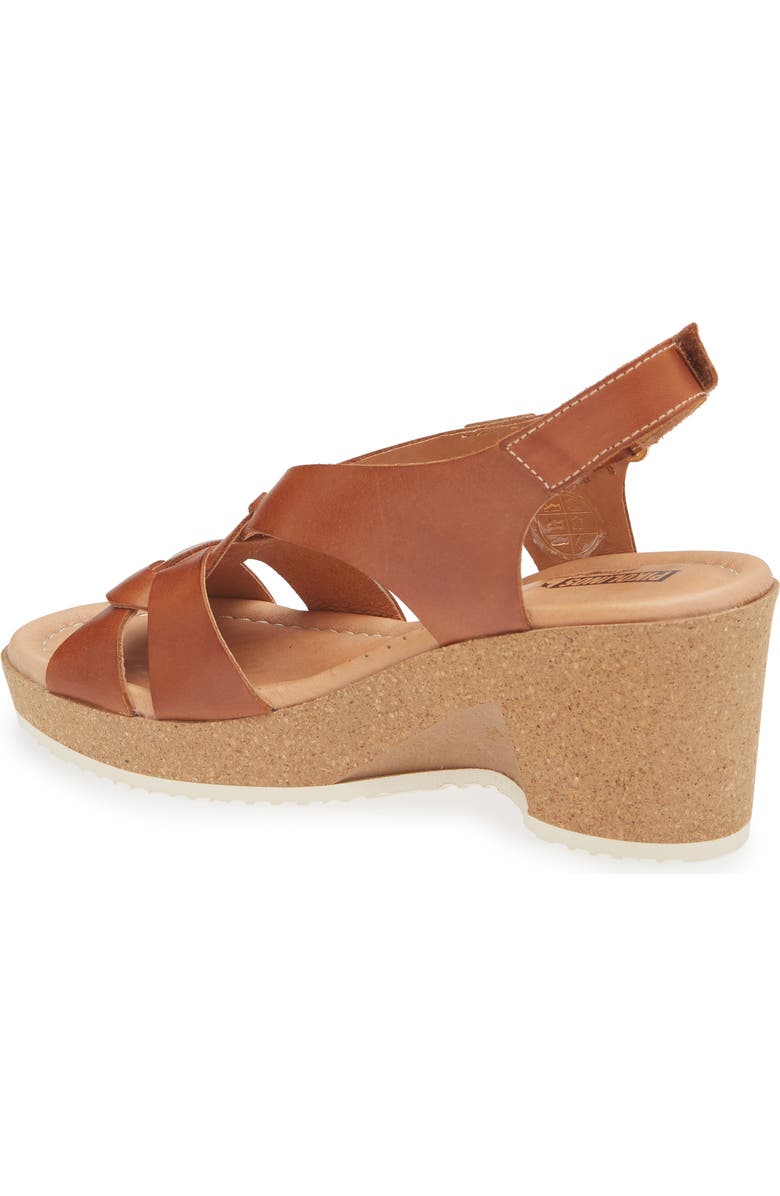 PIKOLINOS Arenales Wedge Slingback Sandal, Alternate, color, Brandy