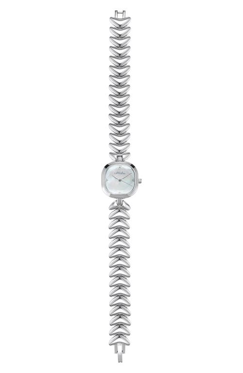 Ettika Mother-of-pearl Square Bracelet Watch In Metallic