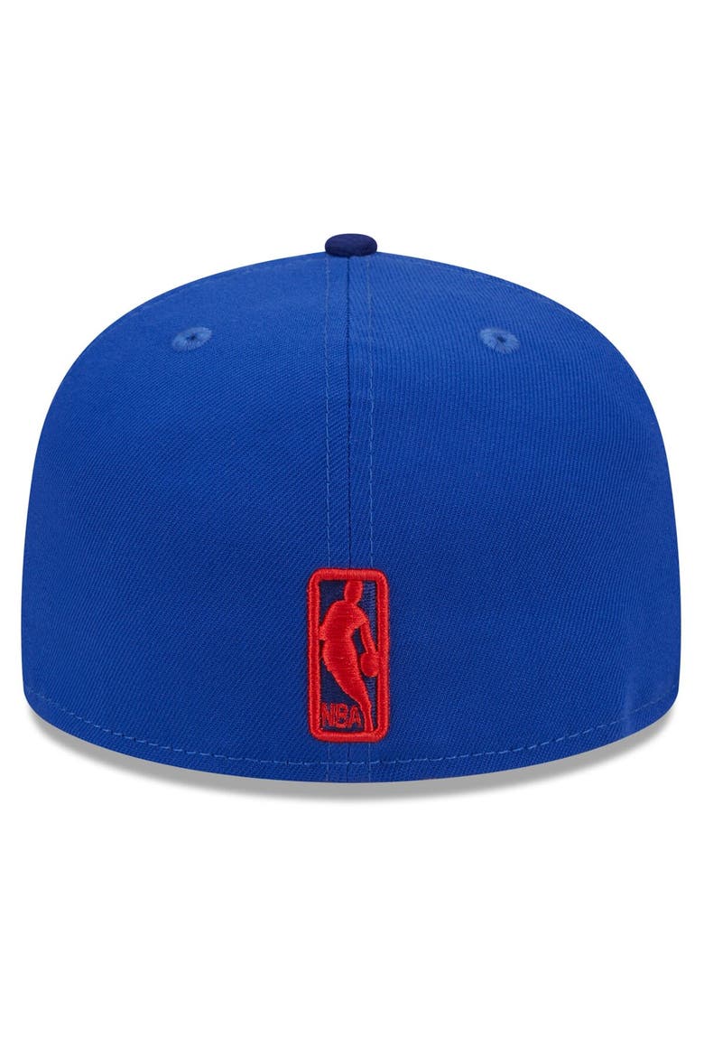 Men's New Era Royal Philadelphia 76ers  Rally Drive Checkerboard 59FIFTY Crown Fitted Hat, Alternate, color, Royal