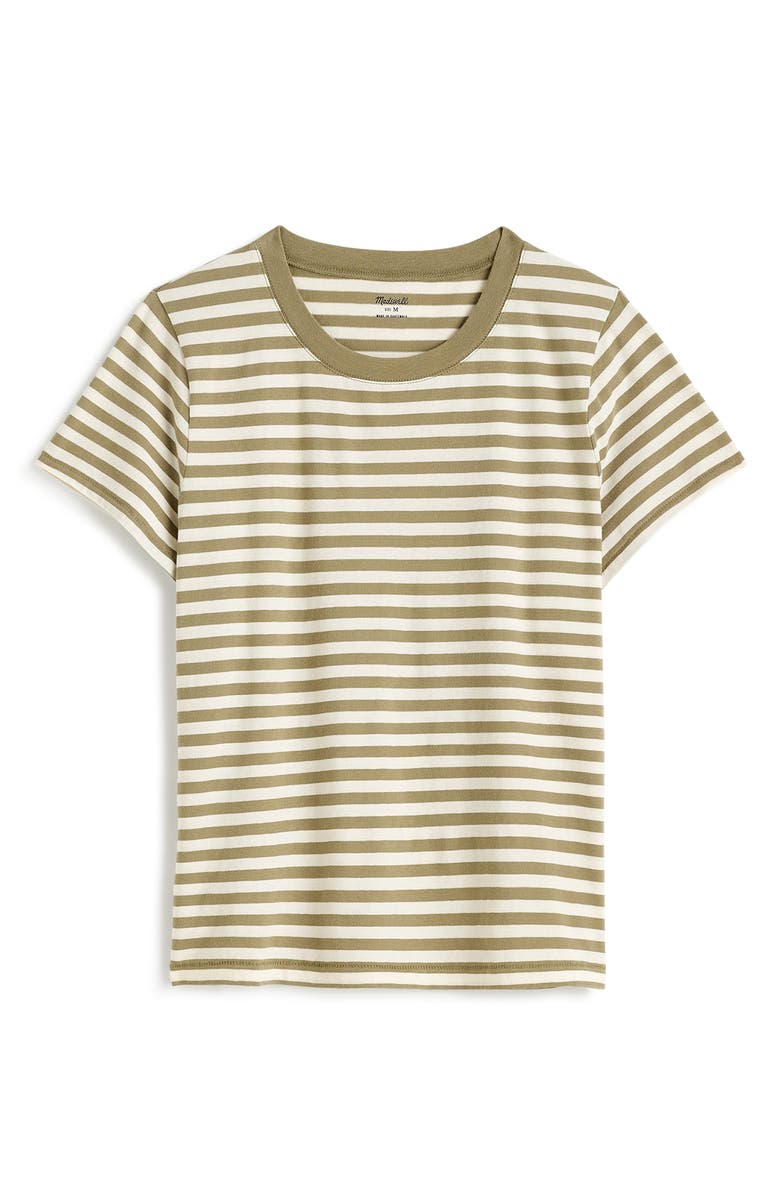 Madewell Northside Vintage Stripe Cotton T-Shirt, Main, color, Cargo