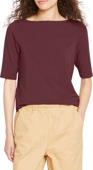 Universal Standard Bella Boatneck Stretch Pima Cotton Top