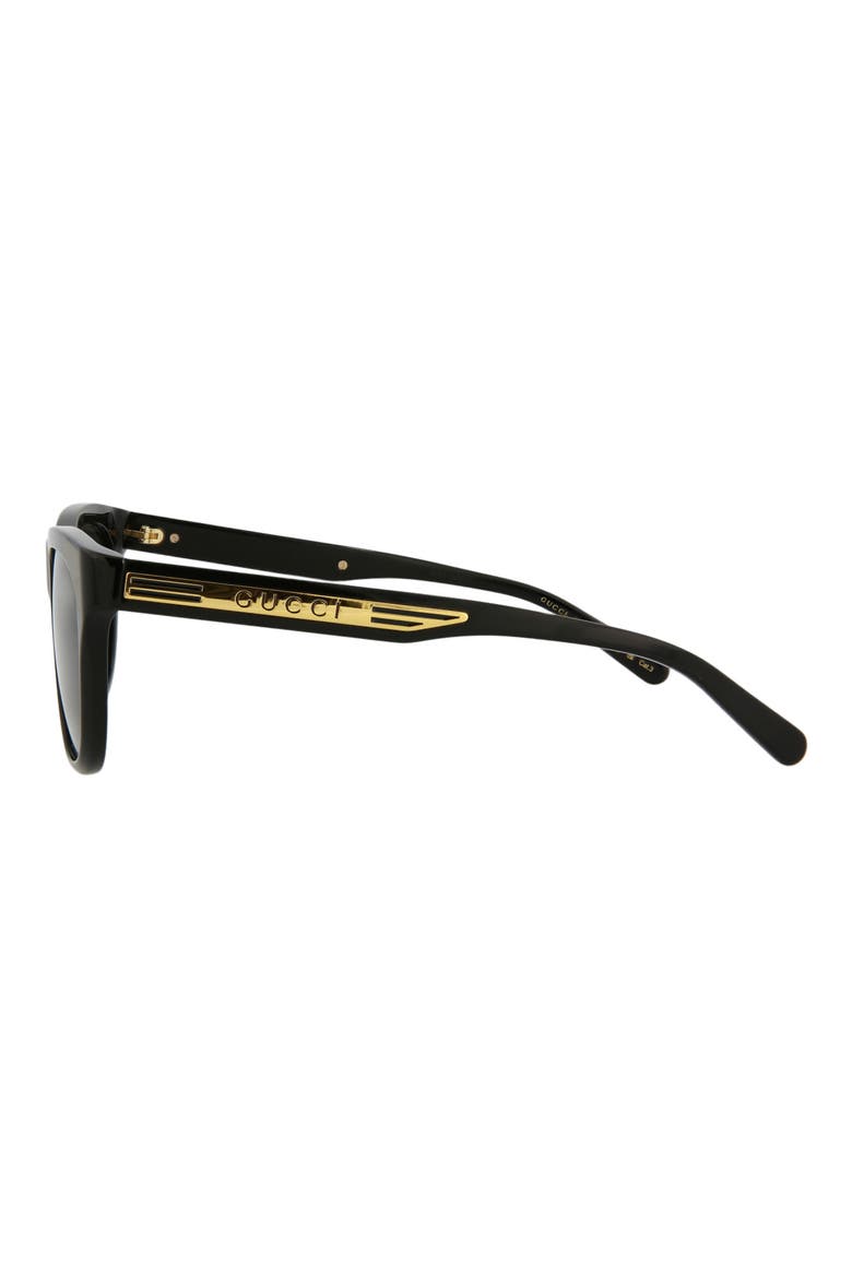 55mm Square Sunglasses, Alternate, color, BLACK BLACK GREY