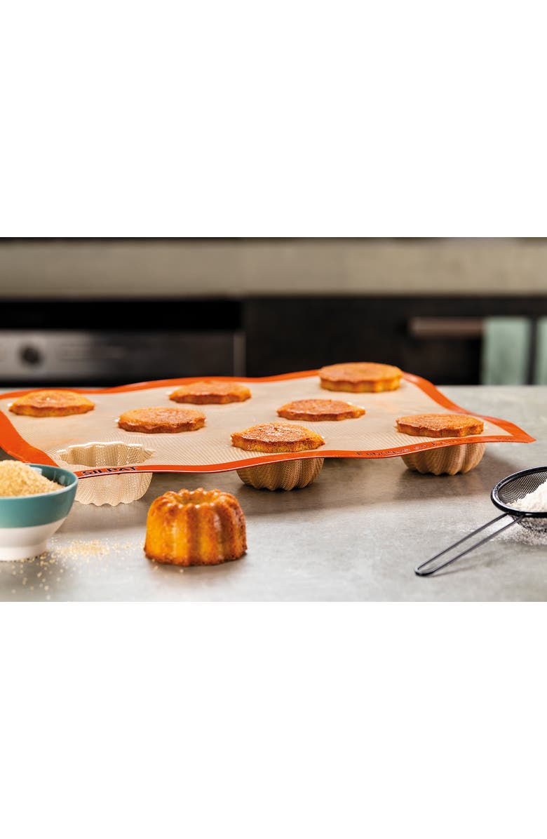 Silpat Perfect Non-Stick Fluted Cake Mold, Alternate, color, Orange