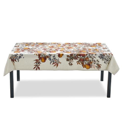 Cotton Pear Tablecloth Fall Harvest Design Machine Washable