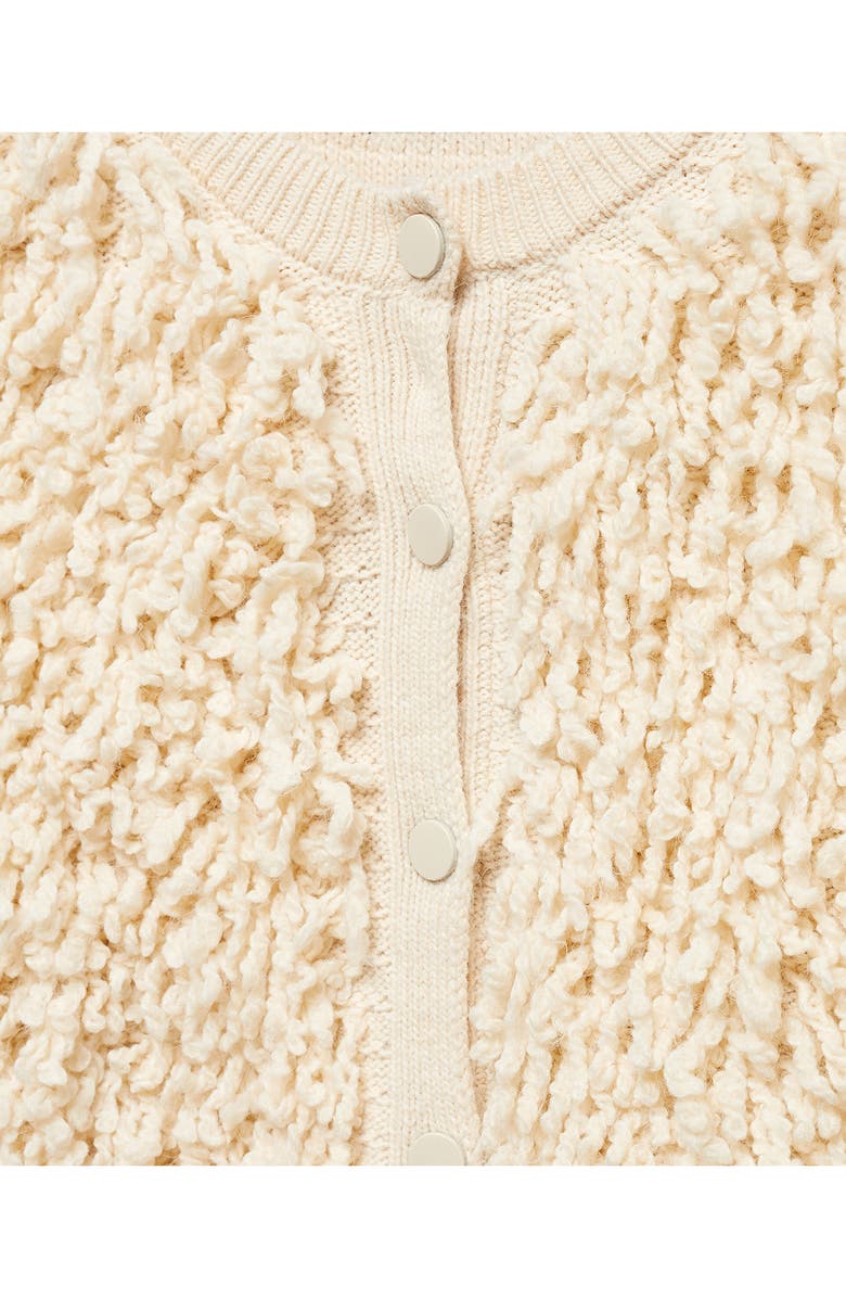 MANGO Textured Crop Cardigan, Alternate, color, 