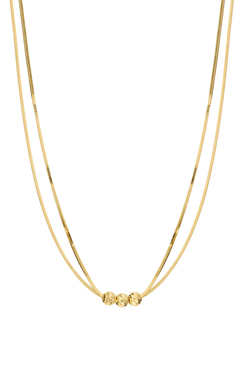 ATHRA LUXE Double Chain Beaded Necklace, Main, color,