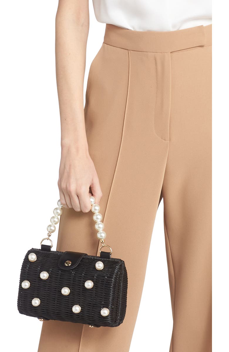 BTB Los Angeles Willow Imitation Pearl Rattan Bag, Alternate, color,