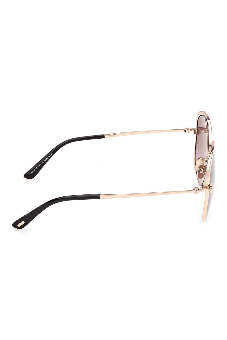 Abbey 58mm Round Sunglasses, Alternate, color, GOLD BLACK / GRADIENT SMOKE