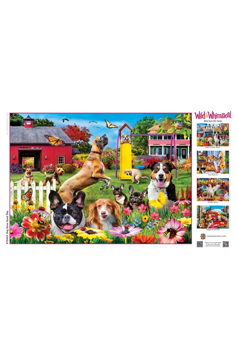 Dog Gone Good Day 1000pc Jigsaw Puzzle, Alternate, color, Multicolor