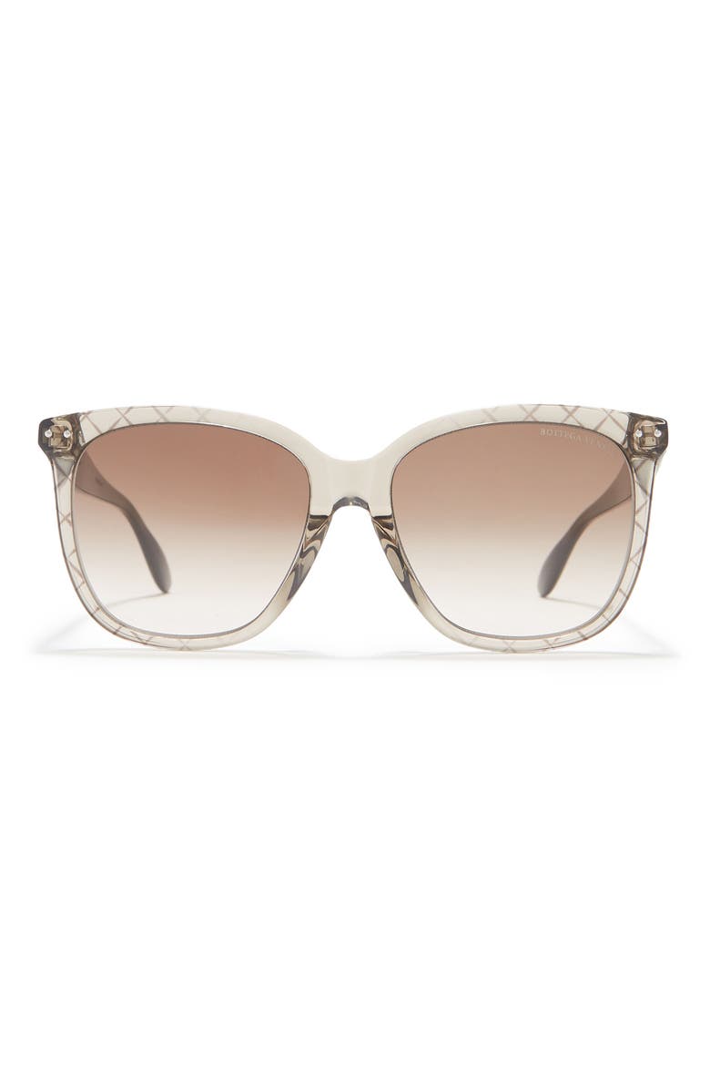 55mm Square Sunglasses, Main, color, BROWN BROWN BROWN