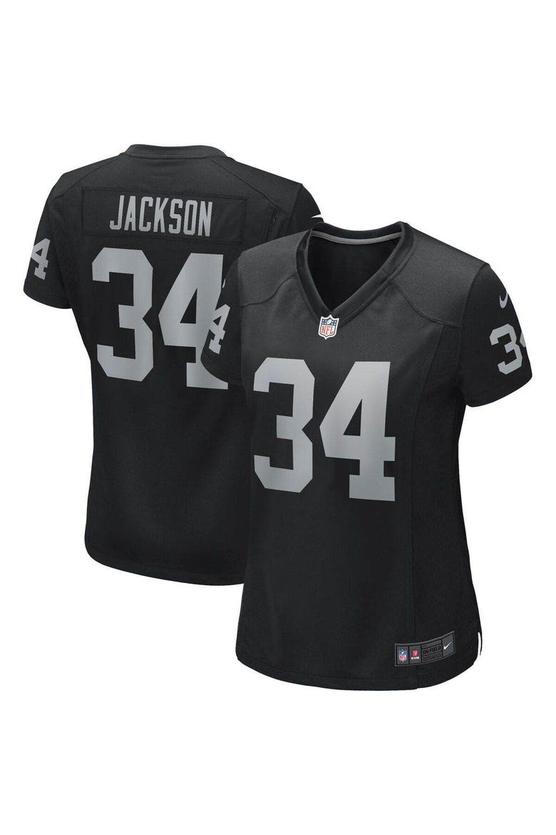 Women's Nike Bo Jackson Black Las Vegas Raiders Game Retired Player Jersey, Main, color, Black
