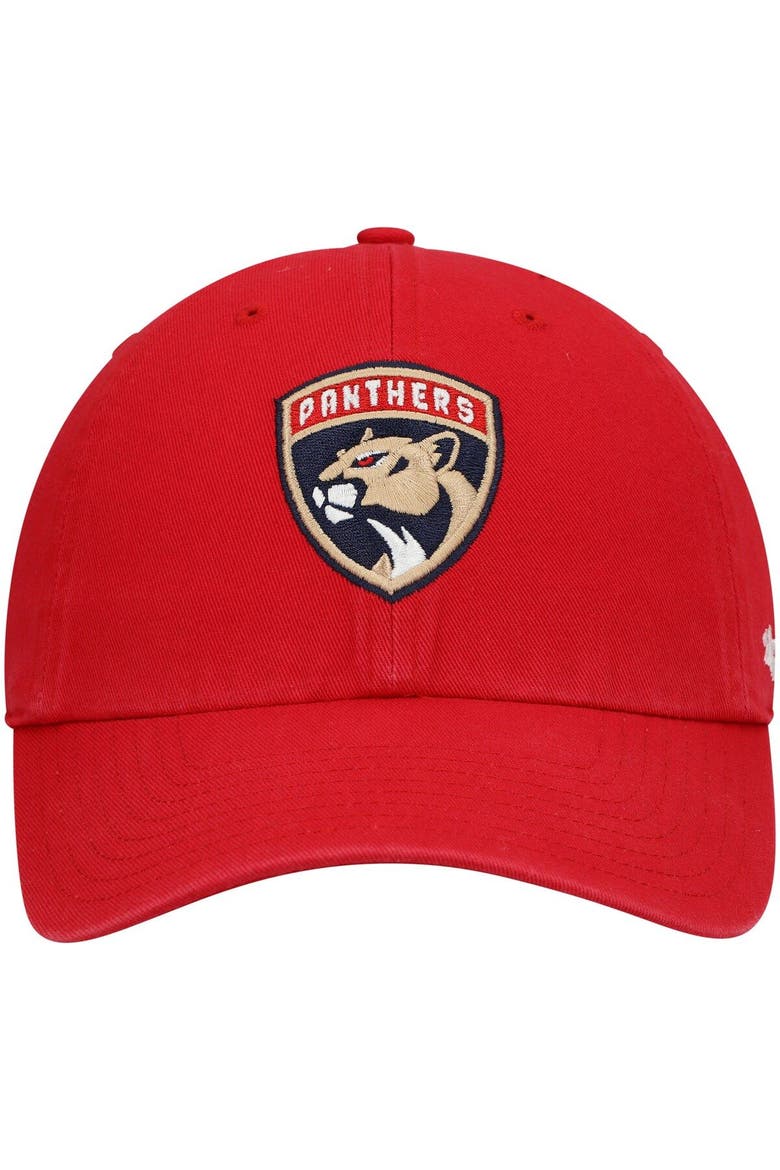 Men's '47 Red Florida Panthers Logo Clean Up Adjustable Hat, Alternate, color, Red