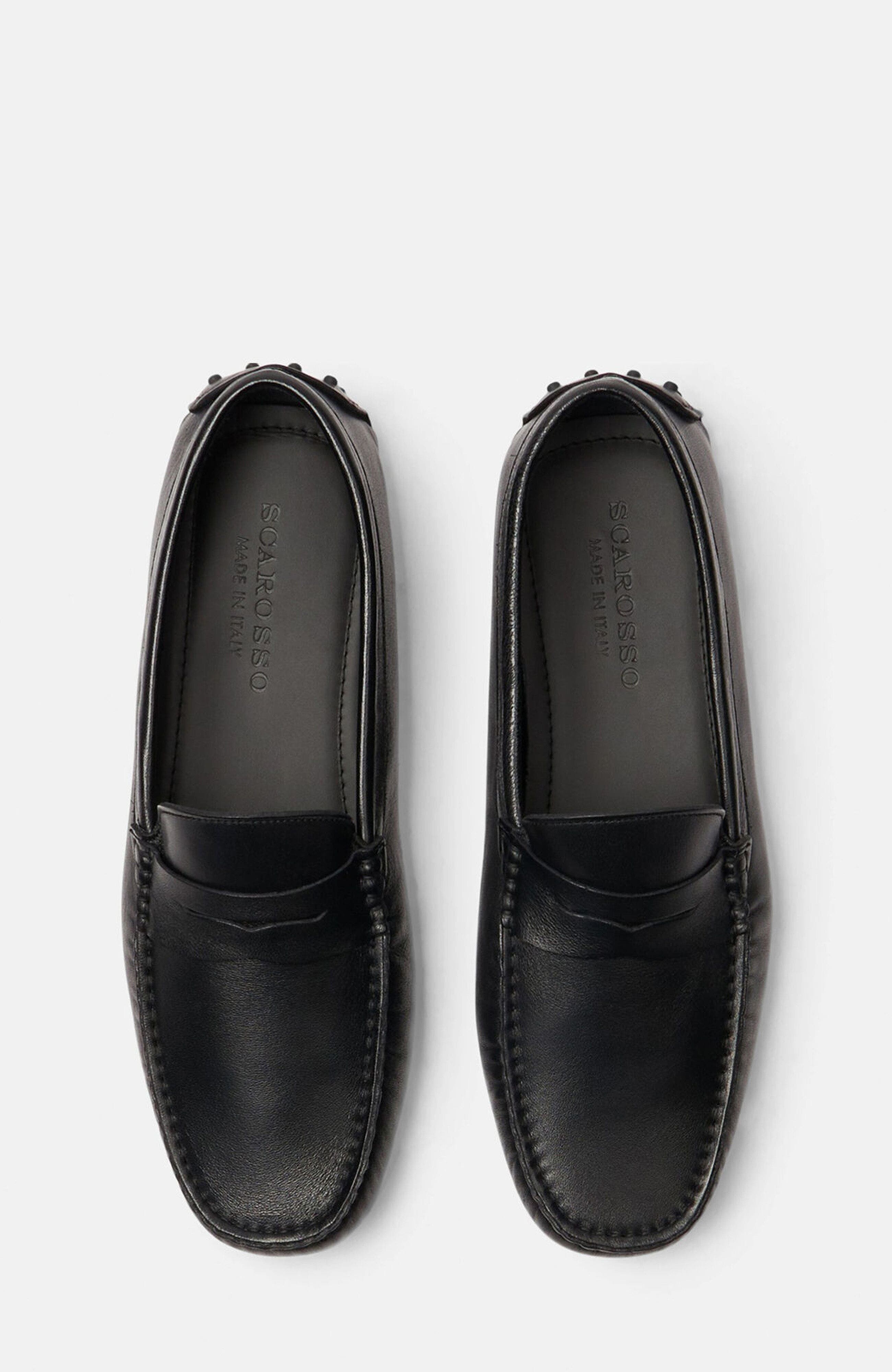 Michael Driving Shoes, Alternate, color, Black - Calf