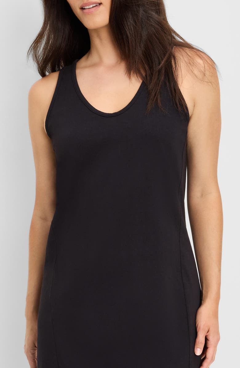 Michael Stars Camilla Cotton Tank Dress, Alternate, color, Black