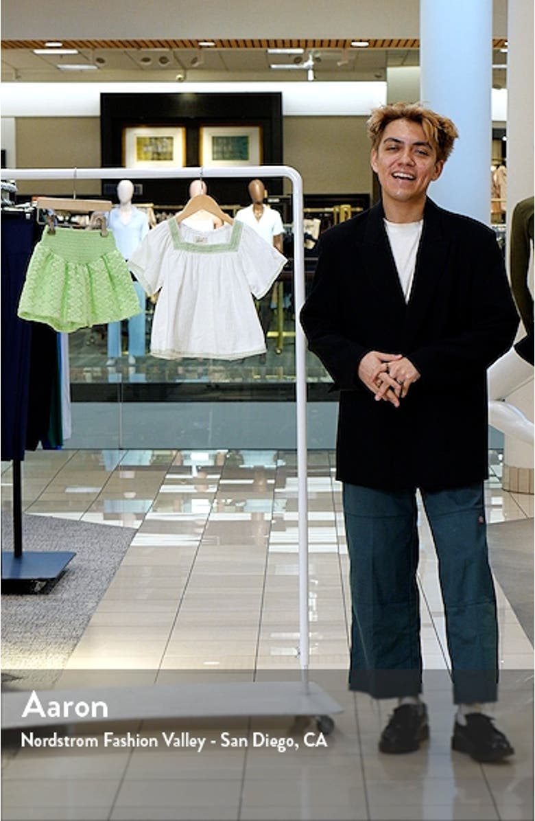 Kids' Embroidered Gauze Lace Top & Shorts Set, sales video thumbnail