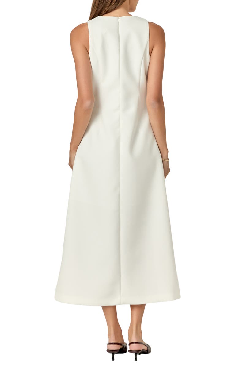 English Factory Bow Embellished Sleeveless A-Line Dress, Alternate, color, 