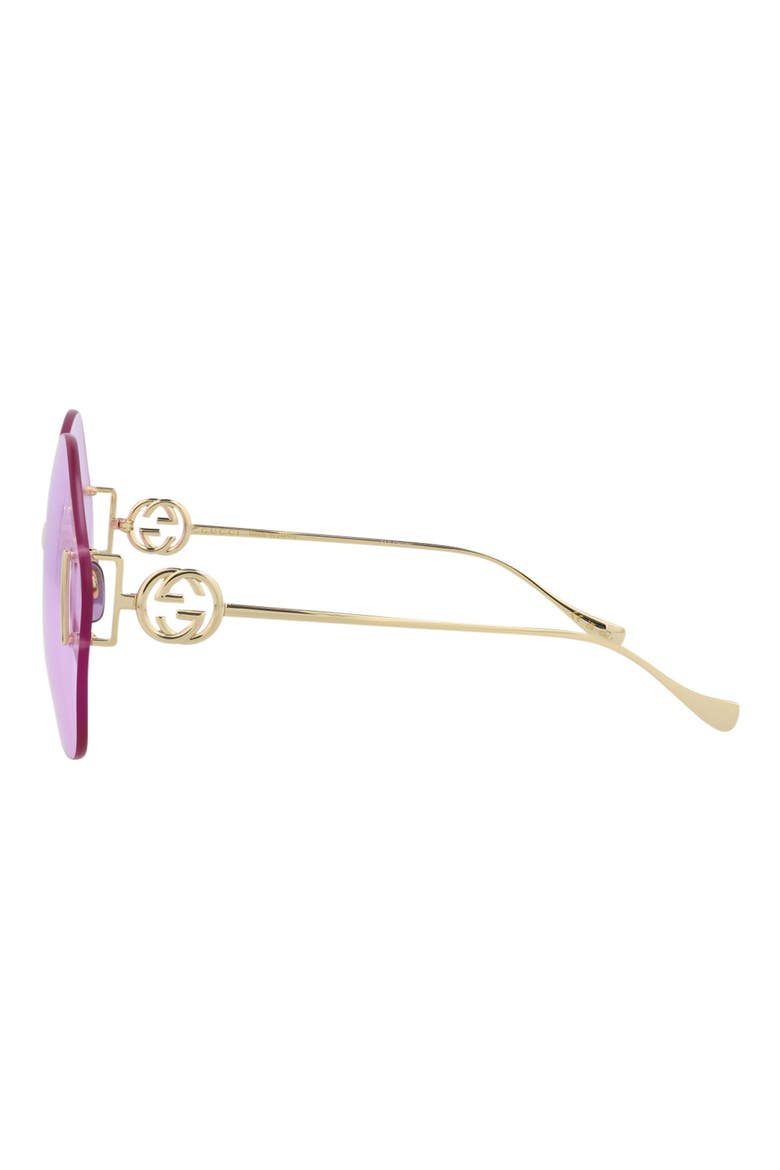 Novelty 65mm Oversize Round Sunglasses, Alternate, color, GOLD GOLD VIOLET