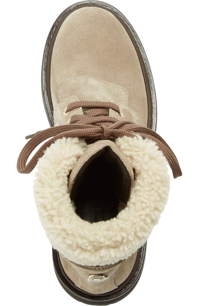 Moncler 'Patty Scarpa' Genuine Shearling Trim Ankle Boot, Alternate, color,