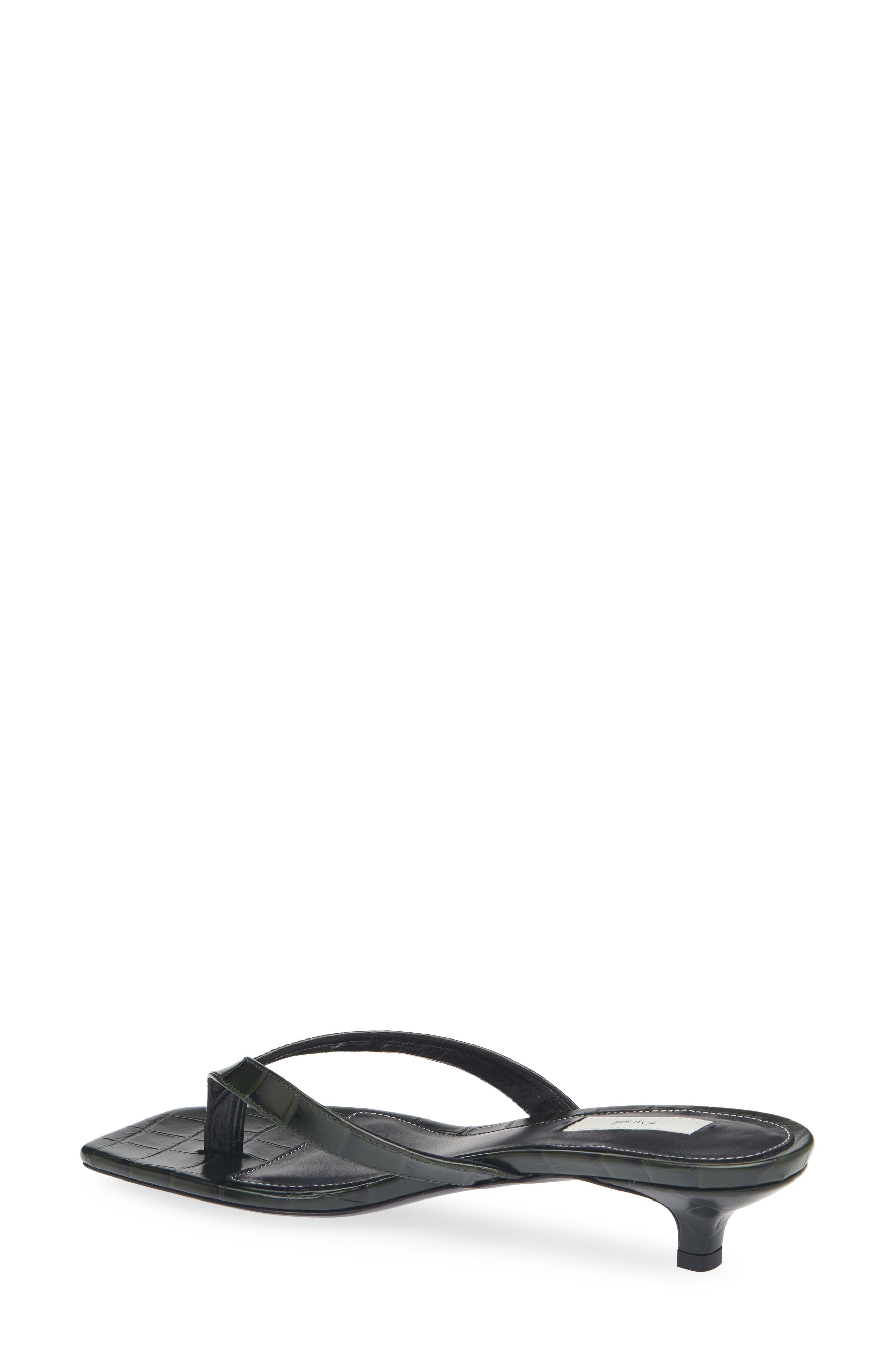 Croc Embossed Kitten Heel Flip Flop, Alternate, color, GREEN
