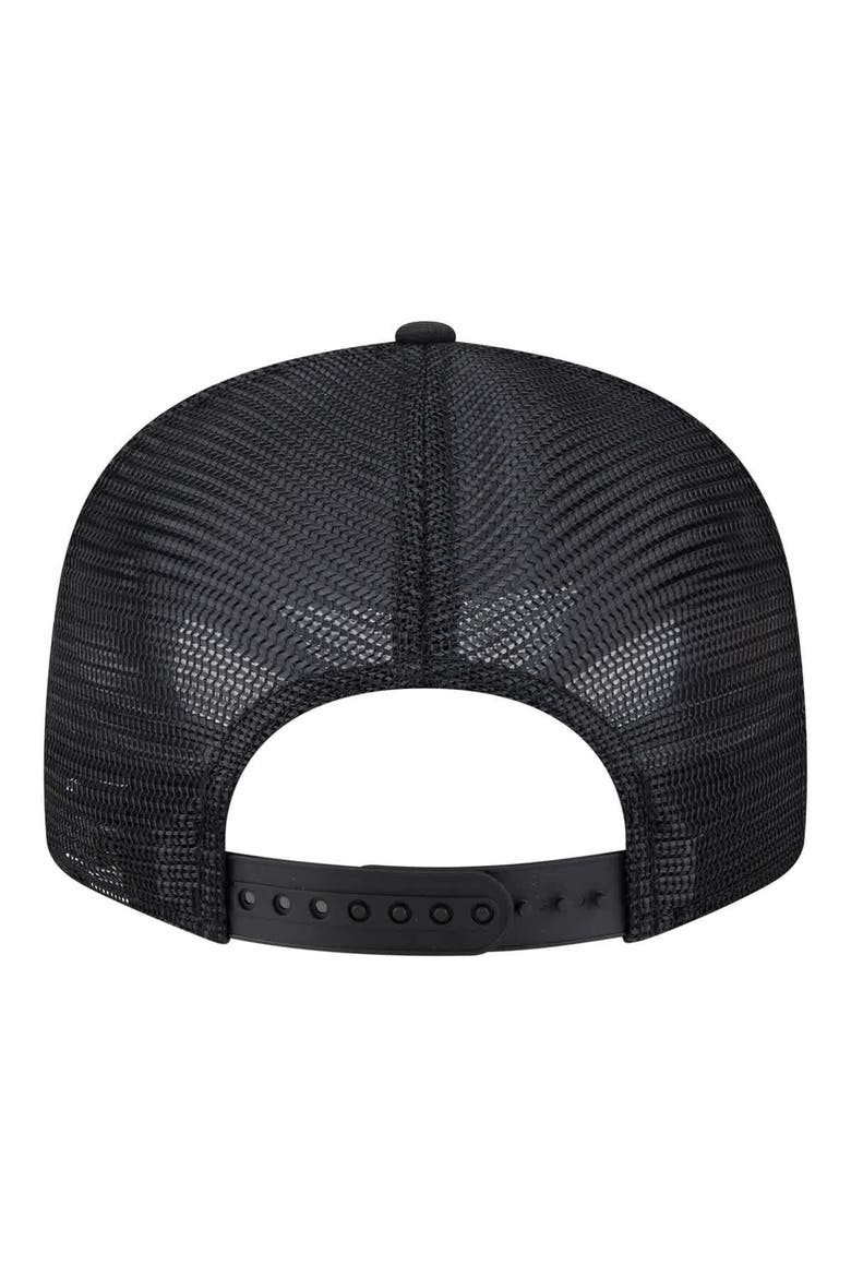 Men's New Era  Black Los Angeles Lakers Block Split Panel 9FIFTY Snapback Hat, Alternate, color, Black