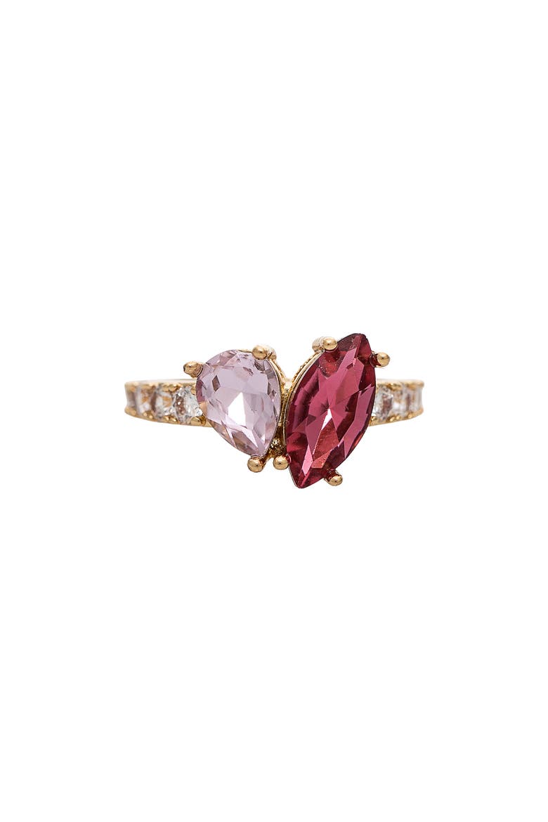 Marquis Cubic Zirconia Ring, Main, color, PINK