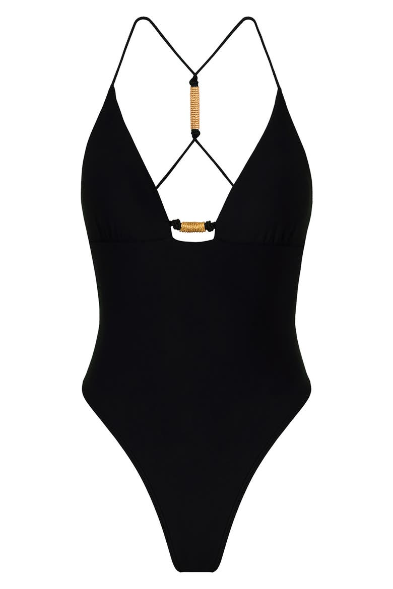 Stacy One-Piece Swimsuit, Alternate, color, BLACK