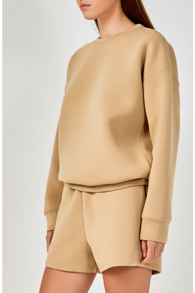 Relaxed Scuba Pullover, Alternate, color, TOFFEE