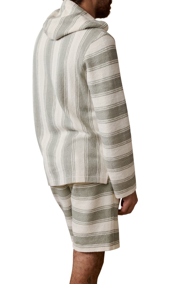 Faherty Whitewater Organic Cotton Hoodie, Alternate, color, Shell Point Stripe