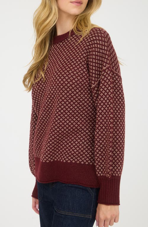Blu Pepper Mini Jacquard Crewneck Sweater In Multi