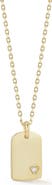 GLAZE JEWELRY Cubic Zirconia Dog Tag Pendant Necklace