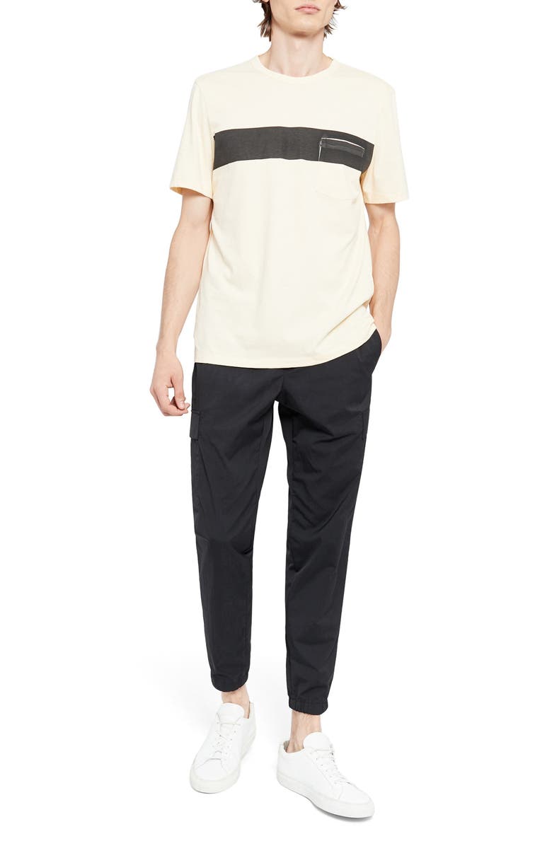Theory Essential Bar Stripe Pocket T-Shirt, Alternate, color, 
