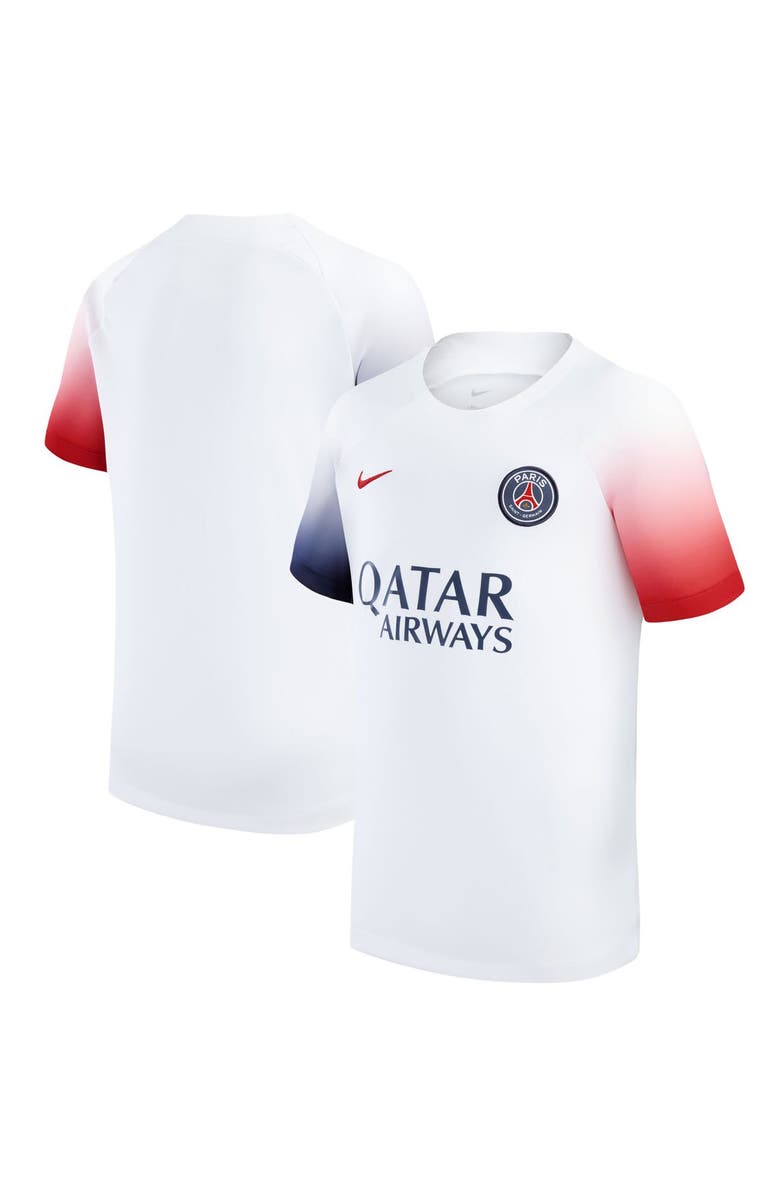 Nike Youth Nike White Paris Saint-Germain 2023/24 Academy Pro Performance Pre-Match Top, Main, color,
