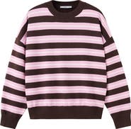 MANGO Mixed Stripe Crewneck Sweater
