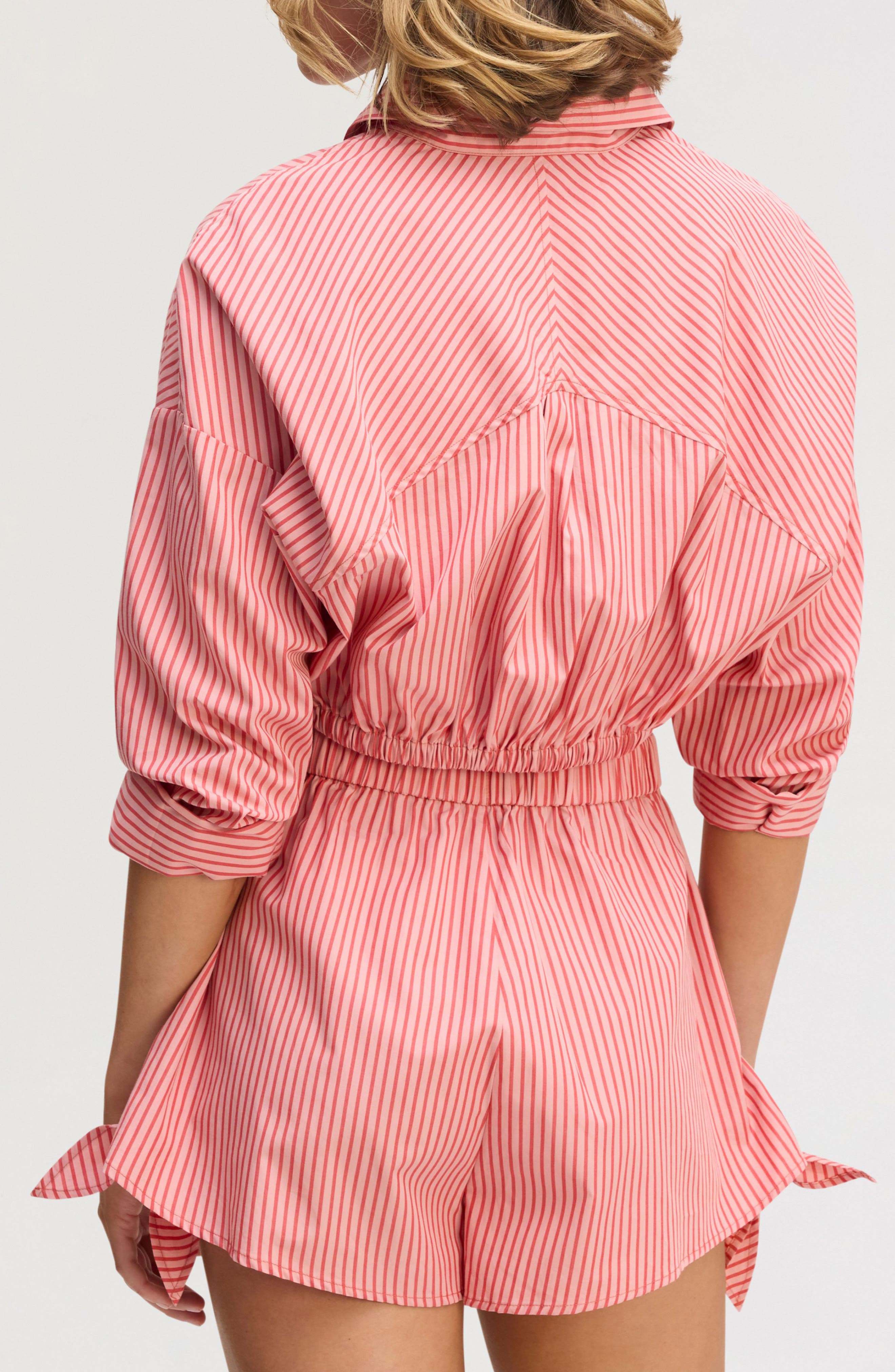 Stripe Cotton Button-Up Shirt - image 4