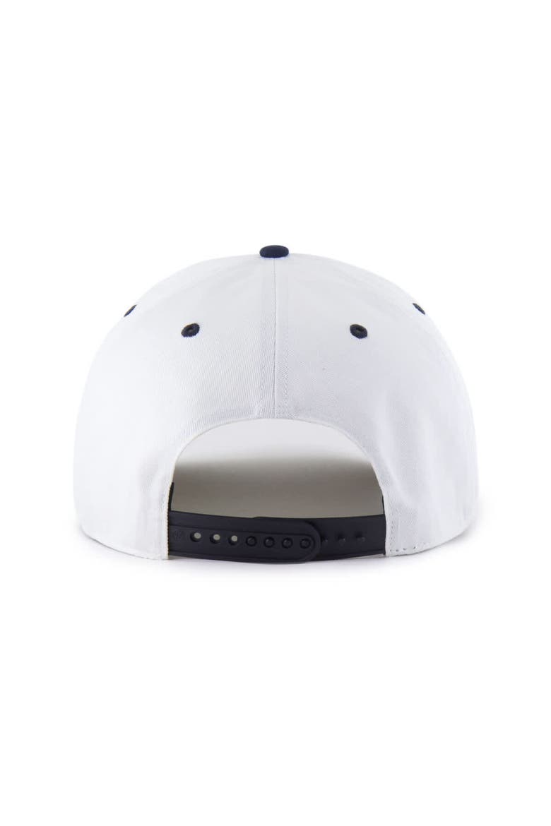 Men's '47 White/College Navy Seattle Seahawks Roscoe Two-Toned Hitch Adjustable Hat, Alternate, color, White