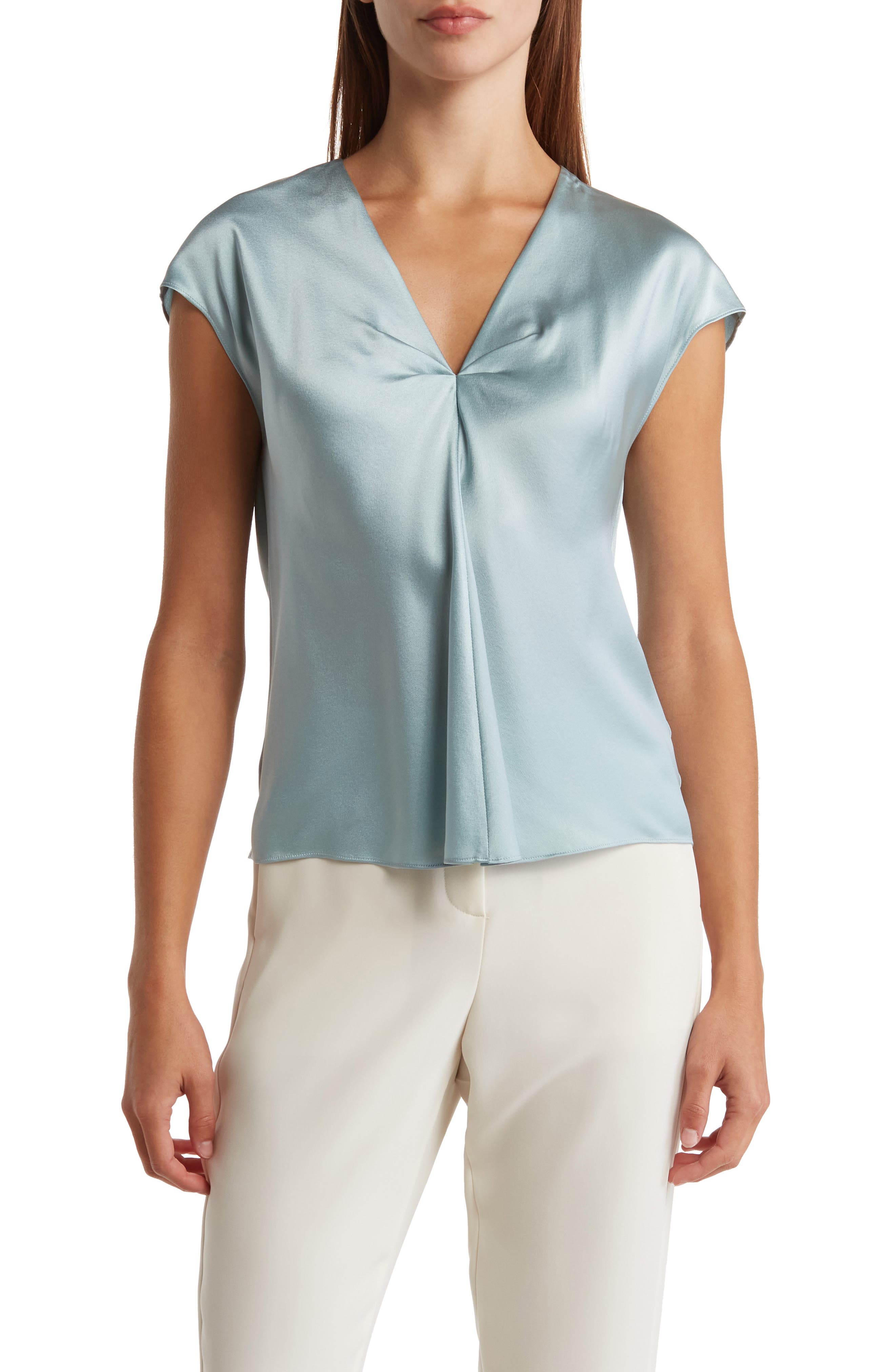 Vince V-Neck Drape Blouse (Women) | Nordstromrack