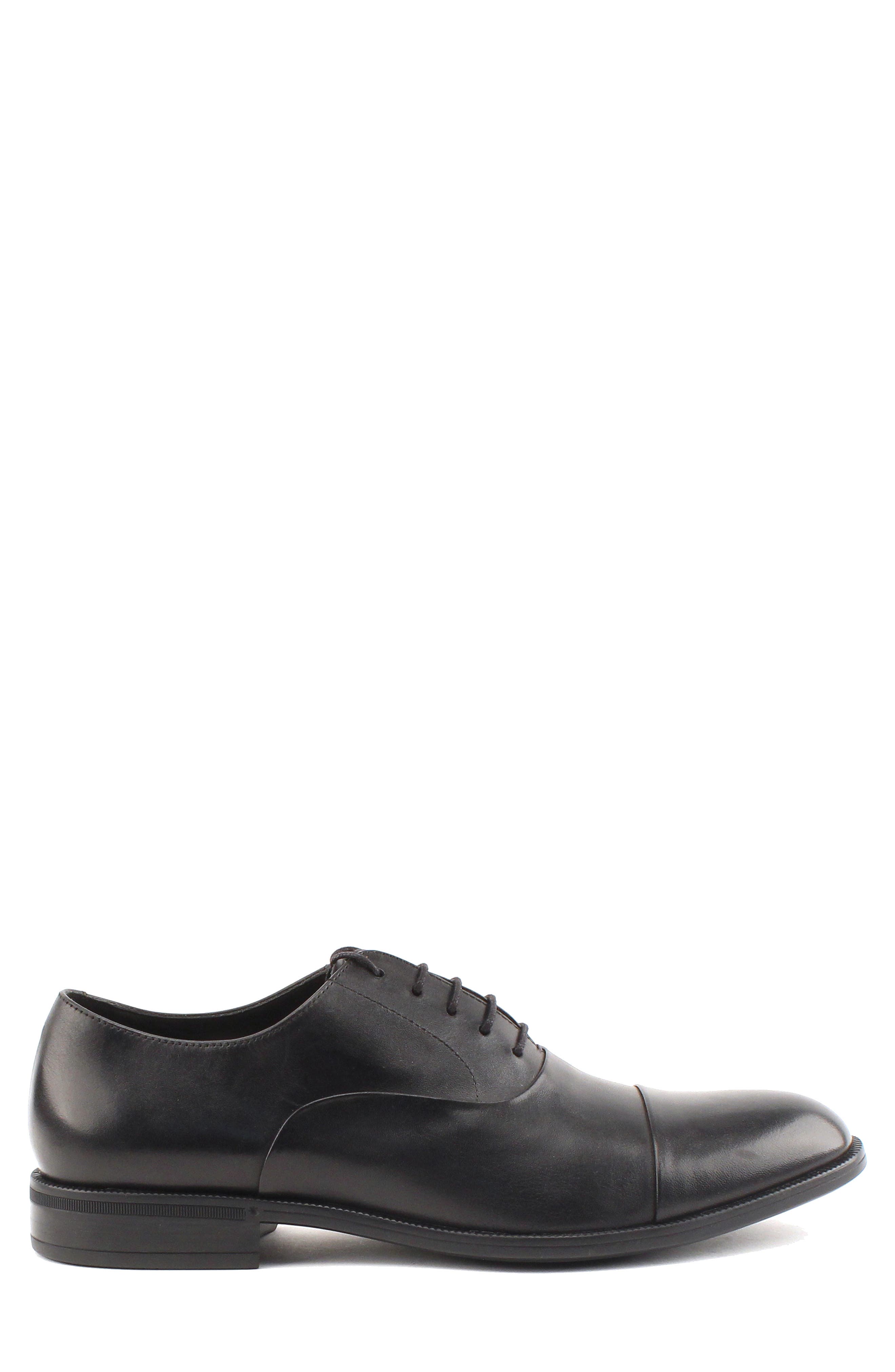 Gordon Rush Douglas Cap Toe Oxford, Alternate, color, Black Leather
