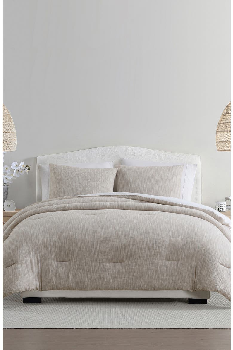 Theo 3-Piece Cotton Comforter Set, Alternate, color, TAUPE
